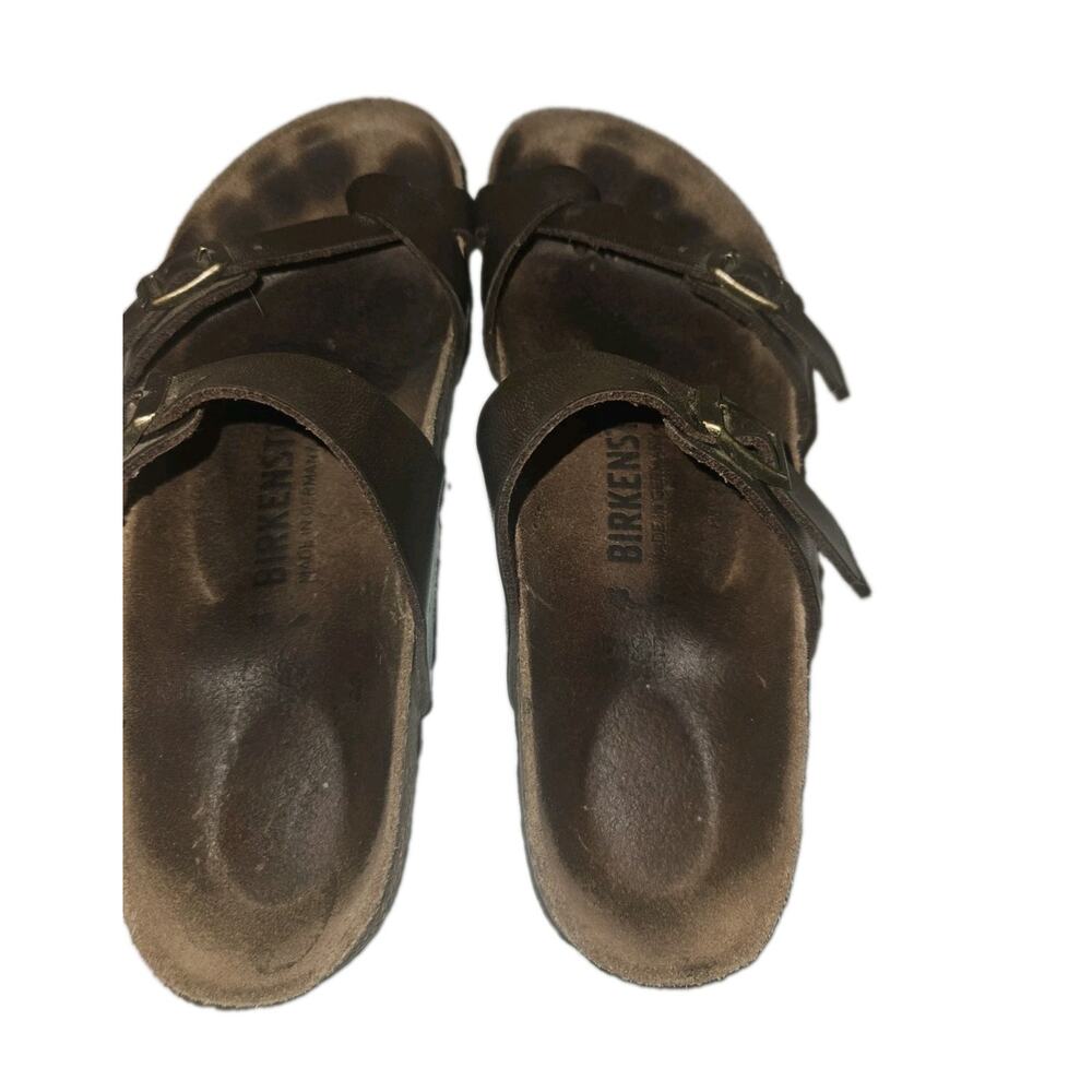 Birkenstock Mayari Metallic Bronze Brown Leather Sandals US 6-6.5 EU 37 Narrow - Picture 5 of 7